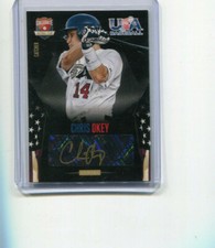 2014 USA Baseball Box Set Collegiate Signatures Chris Okey Gold Ink Auto 27/49
