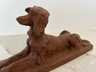 Meissen Afghan Hound Boettger Steinzeug Figurine by Etha Richter
