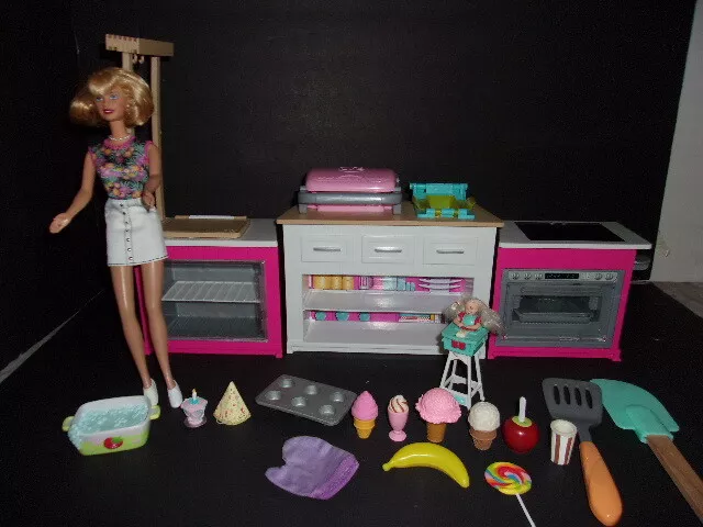 Barbie Ultimate Kitchen Playset - Doll & 20+ Accessories, Lights