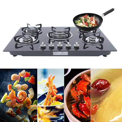 30'' inch Stove Top Gas Cooktop Burner Kitchen Cooking LPG / Propane w/ 5 Burners