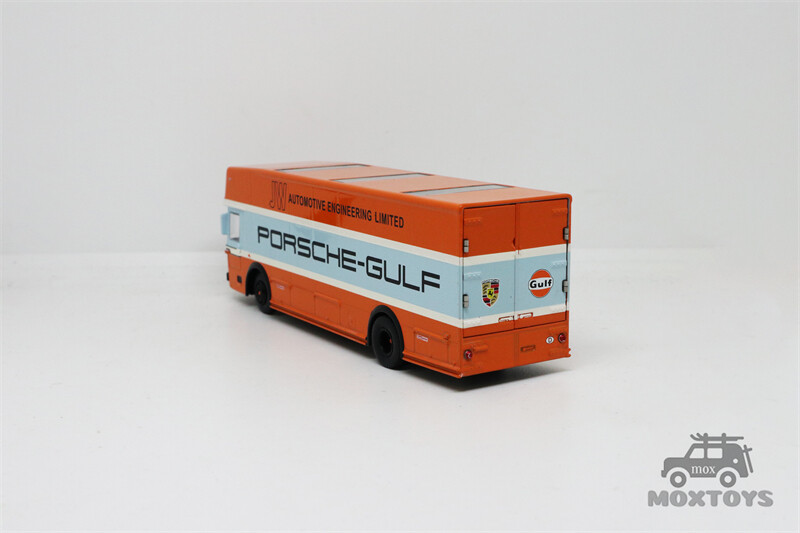 Schuco 1:64 Transporter Renntransporter Blue Orange Diecast Model
