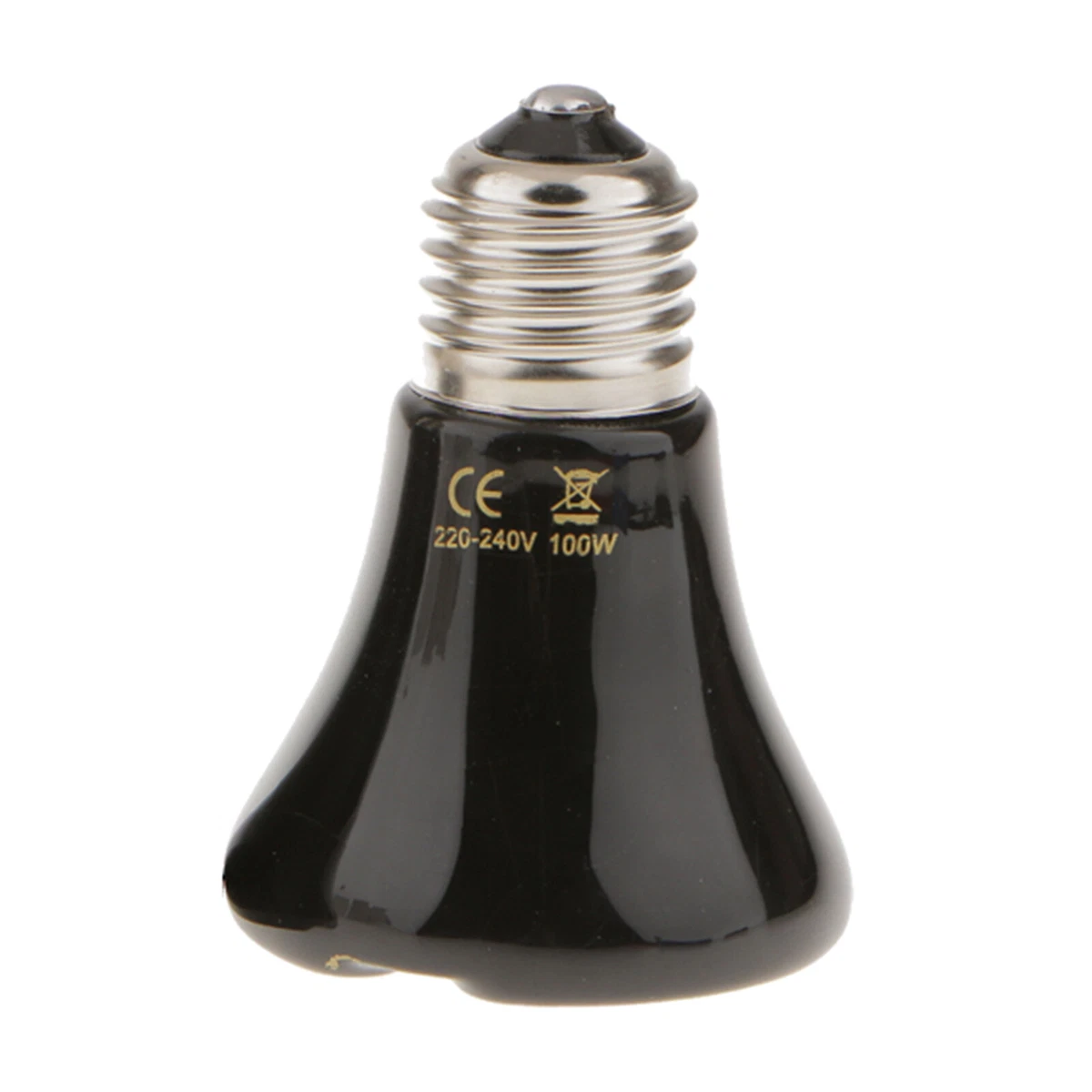 Keramik-Wärmestrahler Für Reptilien – 50–250 Watt, Schwarz/weiß, Ideal Für Terrarien
