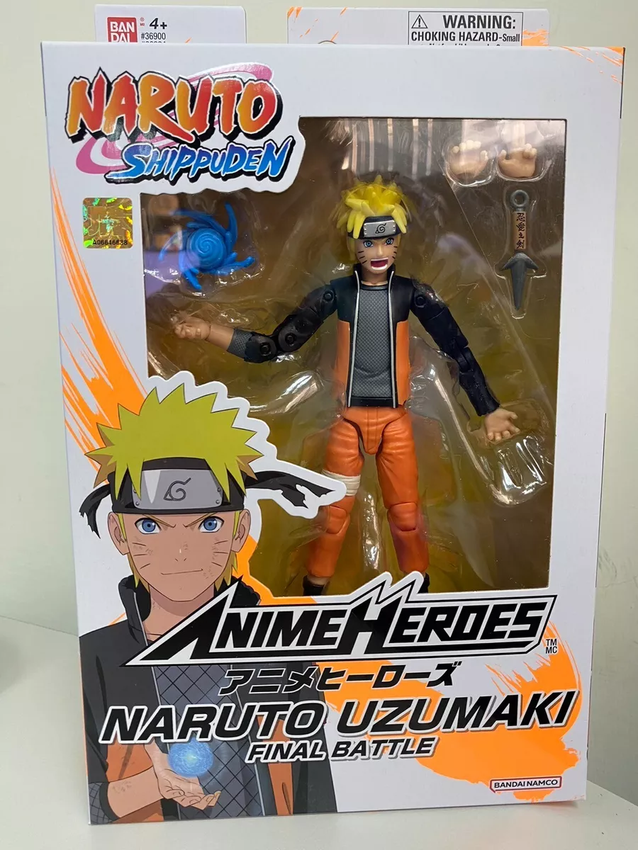 BANDAI ANIME HEROES NARUTO SHIPPUDEN FINAL BATTLE NARUTO UZUMAKI ACTION  FIGURE