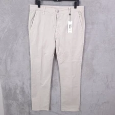AG Adriano Goldschmied Men's Size 33x30 The Lux Khaki Tailored Trouser Pants