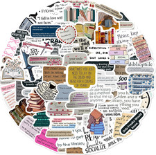 100 PCS Book Stickers Aesthetic Cute Vinyl Waterproof Stickers for Kindle,Laptop