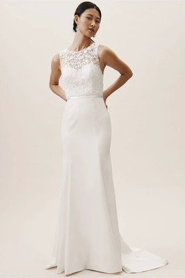 Wedding Dress, Size 8,  BHLDN Jenny Yoo Winslet Gown, Ivory, Good Condition