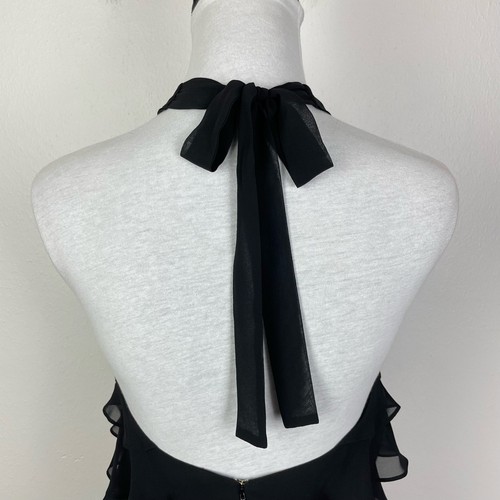 Marciano Los Angeles XS Schwarz Stufen Rüschen Neckholder Mini Cocktailkleid Damen - Bild 4 von 7