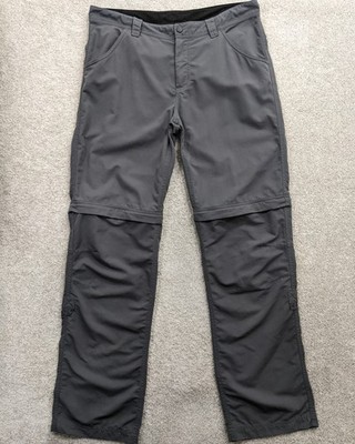 Berghaus Womens Convertible Hiking Trousers Grey UK 12 Leg 33 Zip Off Shorts