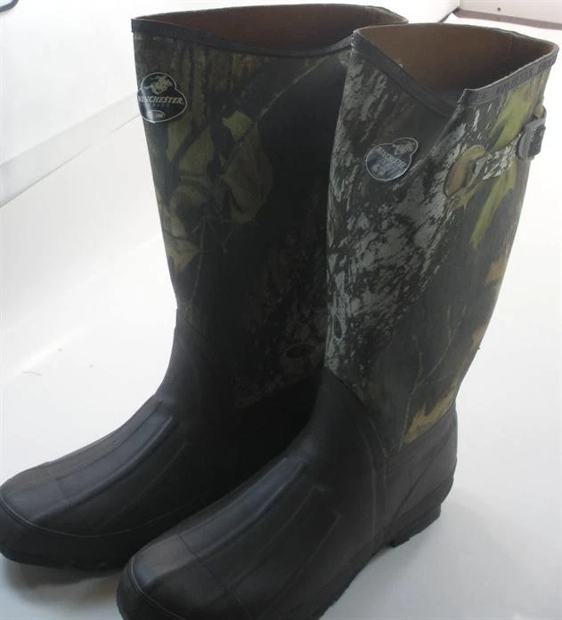 Proline W7063-4 Boys Waterproof Rubber Canvas Boots Break Up Camo Size 4 - Image 2 of 3