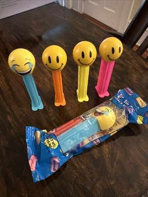 Pez Emojis Assorted Smiley Faces Lot of 5