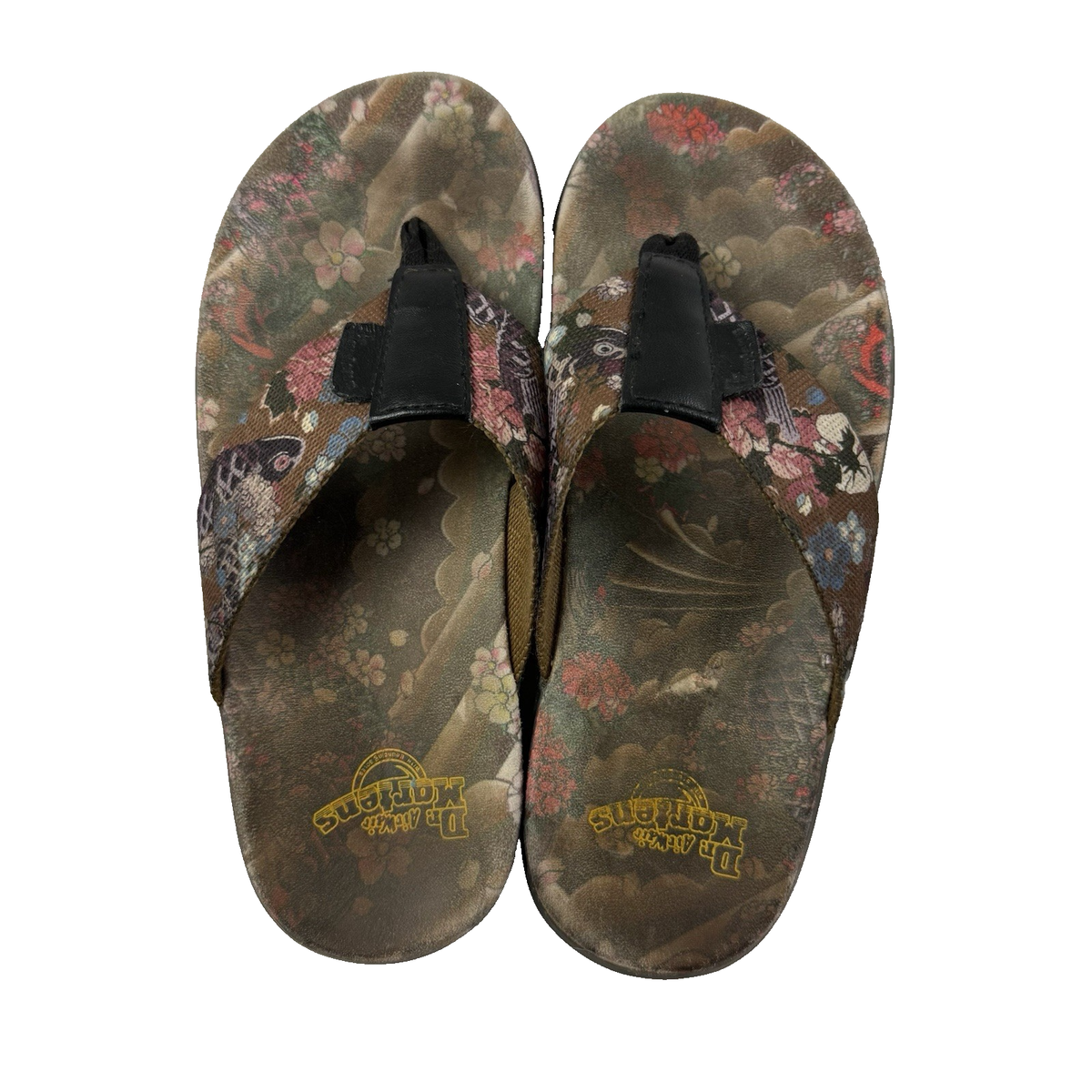 Dr Martens Unisex Thong Sandal AirWair Mana Brown Tattoo Koi  display picture 2