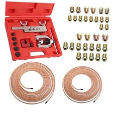 Brake Line Flaring Tool Kit with 32 Inverted Fittings,Brake Line Kit 25Ft