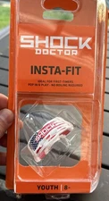 Shock Doctor Gel Power Max Mouth Guard Customized America USA Youth 8 -