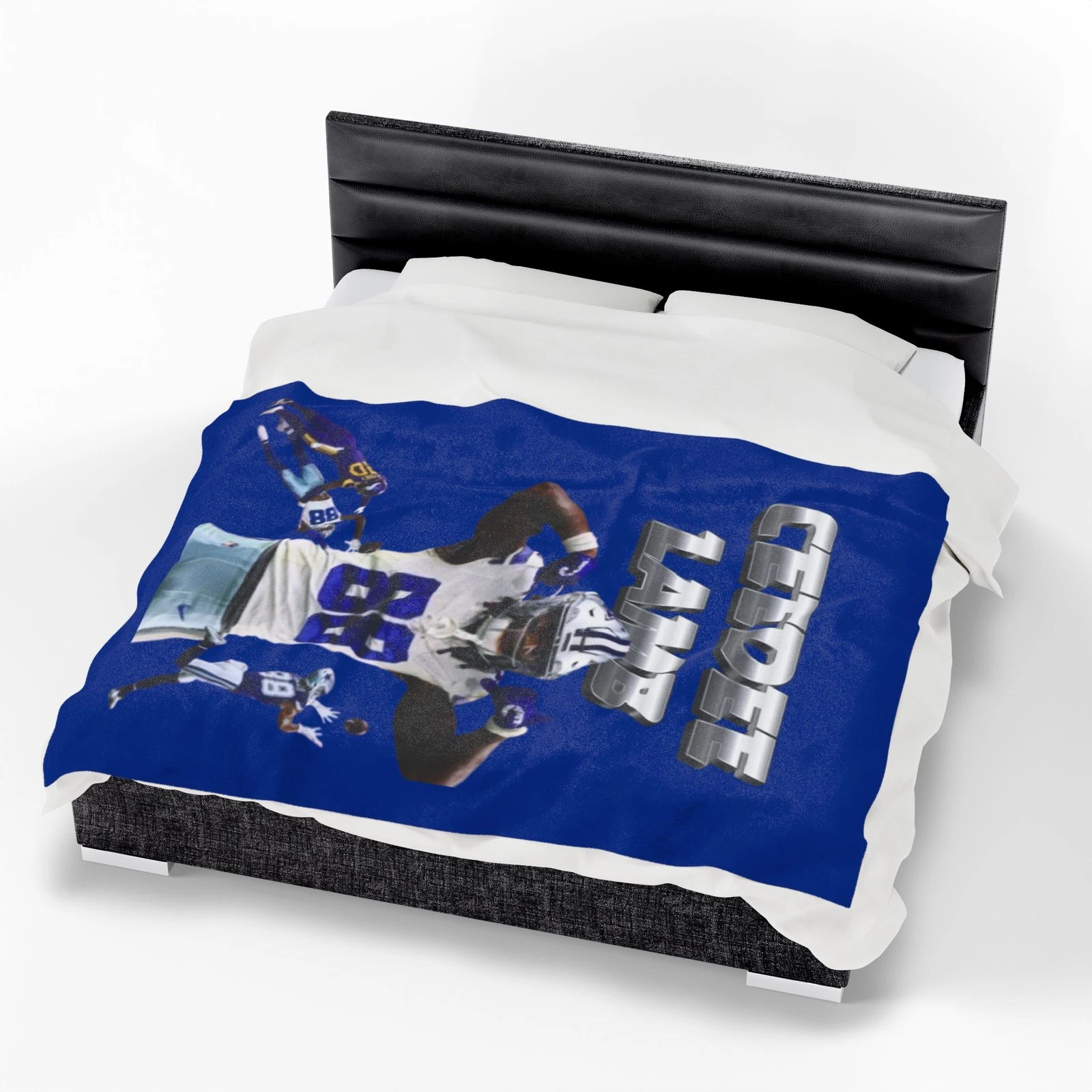 Vintage CeeDee Lamb Velveteen Plush Blanket