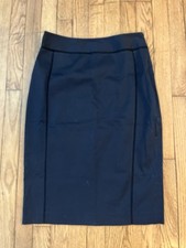     SALE    Red Valentino VTG black Pencil Midi Skirt With Embroidery IT SZ 44