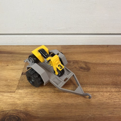 #ad Vintage Stomper Workhorse 3 Wheeler Yellow ATV w Trailer Set Ships Fast $349.90