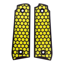 Yellow  Black Honeycomb Printed Ruger Mark IV 22/45 Grips MK 4