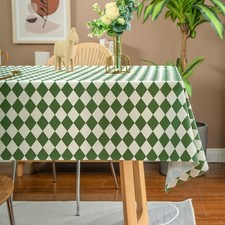 Square Table Cloth,100 Waterproof Tablecloth Oil Proof Spill Proof Vinyl Tab...