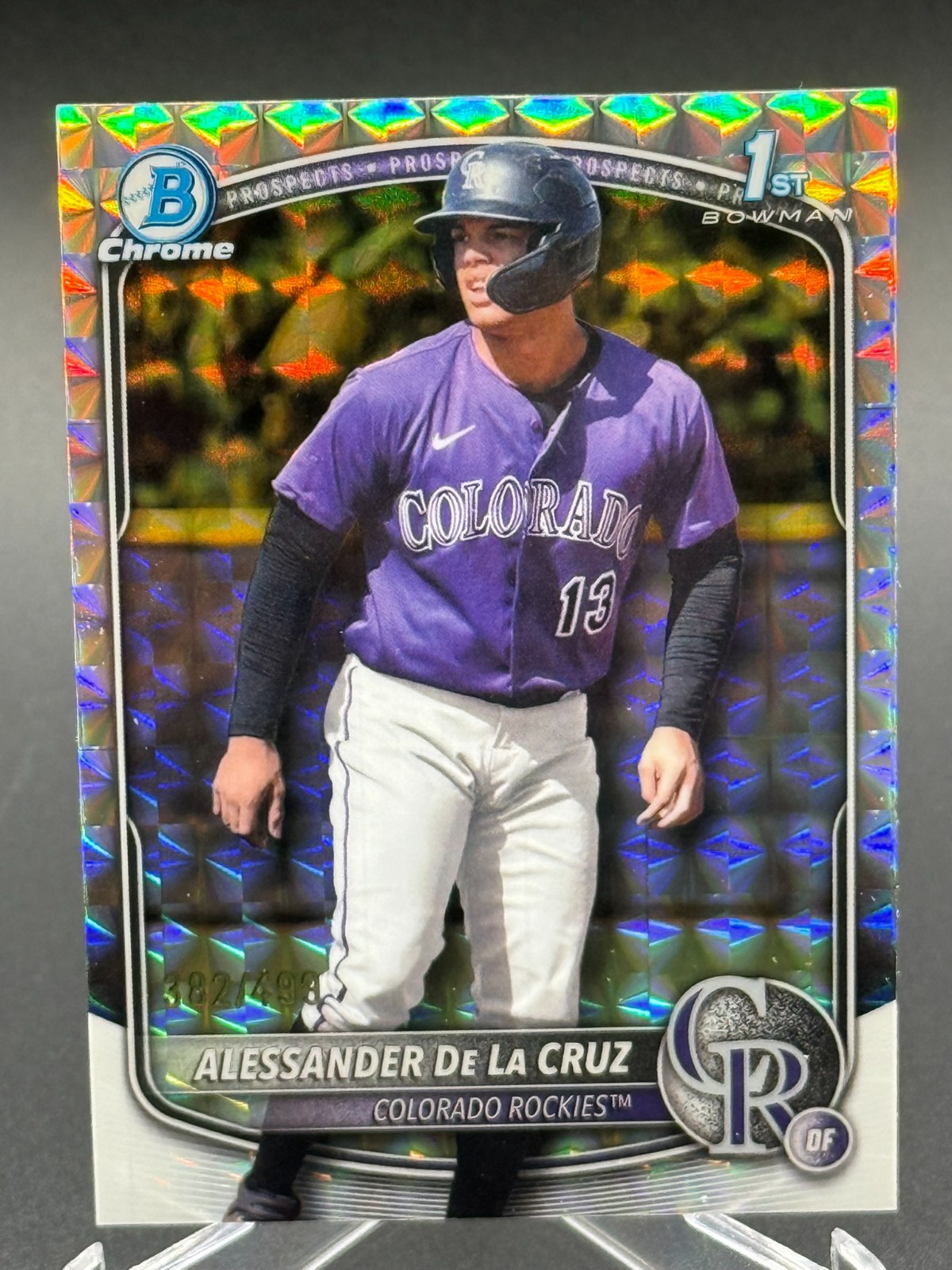2025 Bowman Chrome ALESSANDER DE LA CRUZ Geometric Refractor /499 BCP-219