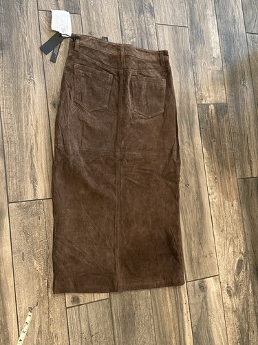 NWT BlankNYC Black Brown Suede High Rise Midi Pencil Skirt Size 28 $148 - Picture 6 of 6