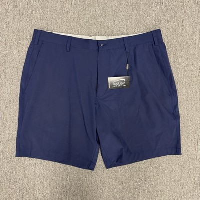NWT Men s Backspin Golf Threads Performance Golf Shorts Navy Blue Flat Size 38