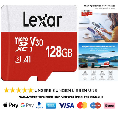 Lexar Micro SD 128GB UHS I U3 A1 V30 C10 4