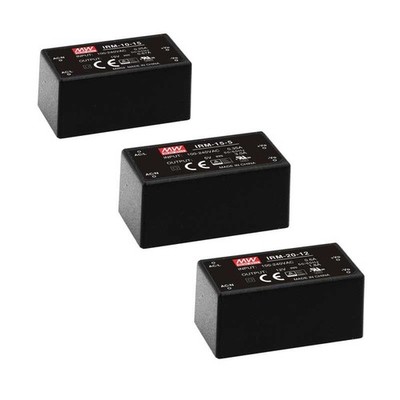 MeanWell Serien IRM-10/15/20, 10/15/20W PCB Netzteile, Printmontage, 3,3~24 V/DC