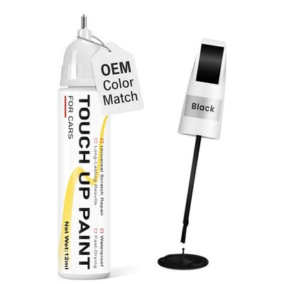 Gloss Black Touch Up Paint for cars, 2in1 Brush & Tip, 0.4 fl oz  Universal C...