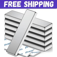 Strong Magnet Strips Heavy Duty - Rare Earth Magnets with Adhesive - Pack of 6