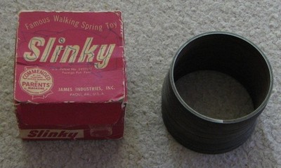 Vintage Slinky Toy in Original Box Late 1940's /Early 1950 s James Industries