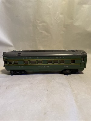 Vtg Lionel 2401 Hillside Pullman Passenger Car  Illuminated Train Untested