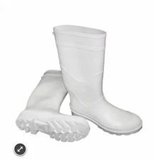 Jomart Men’s Tall 16” Rubber Boots White PVC 12
