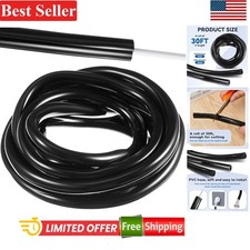 30 ft Pet Cord Protector for Dogs Cats Electric Wire Cover PVC Black
