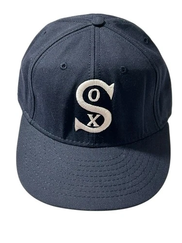 Vtg American Needle White Sox Throwback Fitted (7 1/8) Navy Blue Union Made USA