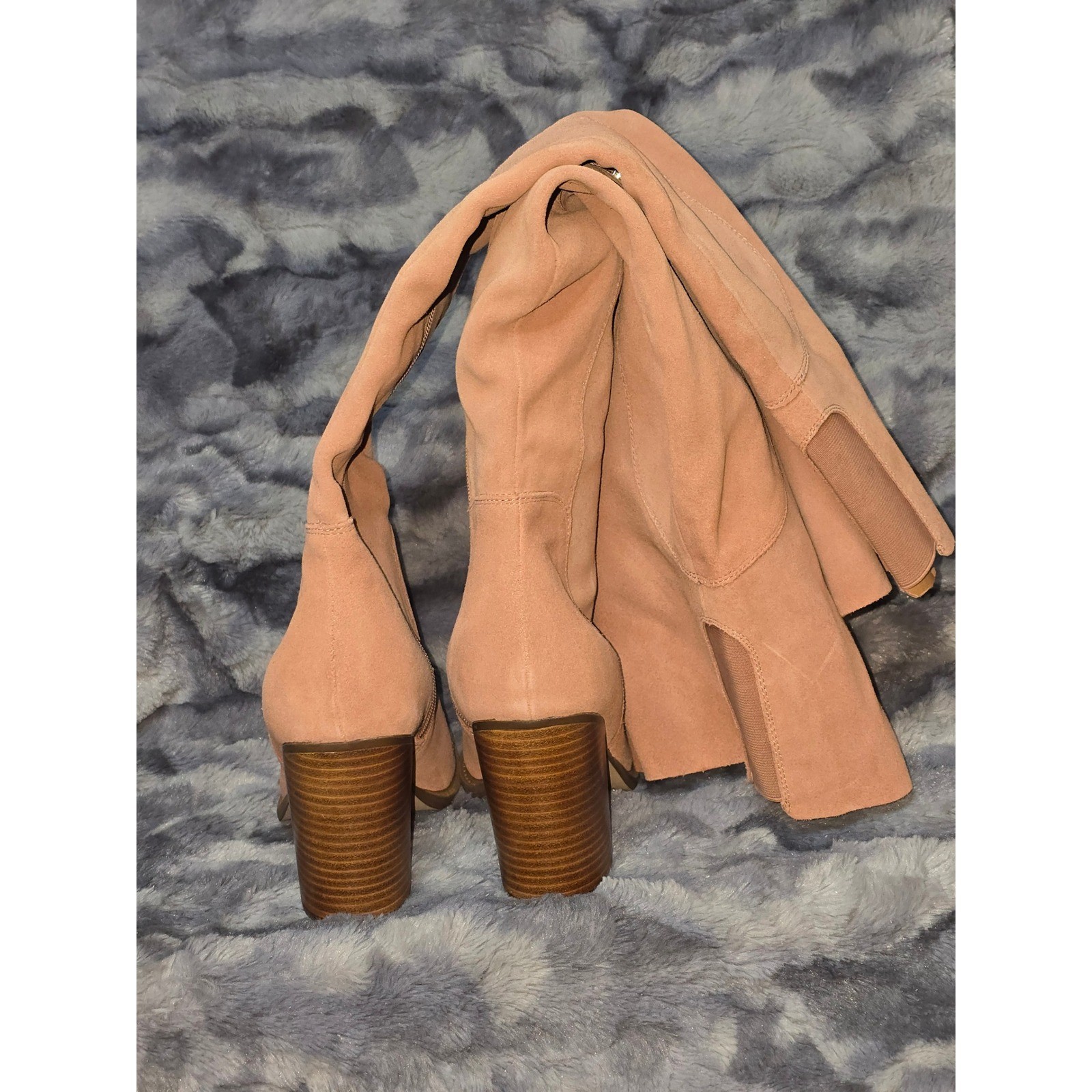 NWB Kelsi Dagger Brooklyn Logan Over the Knee Boots Size 11 Mauve Suede image 6