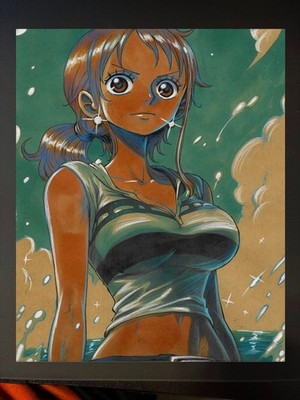 Nami From One Piece Art Print Signed 8.5x11 | Art by Keyeske