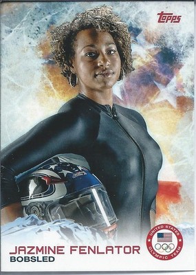 2014 Topps US Olympic & Paralympic JAZMINE FENLATOR Bobsled Winter Ice Games