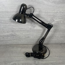 Lloytron L946BH Hobby Desk Lamp Angle Poise Black Chrome Light Tested Working 