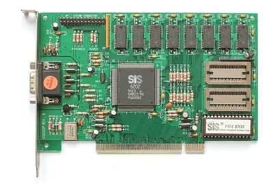 PCI video card - SIS 6202 - GS6202P - 1MB FPM - 1996 - TESTED