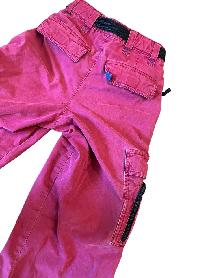 Lands End Cargo Y2k 8 Pocket Pants Red/Pink Kids 12 (24x25) - Image 4 of 4