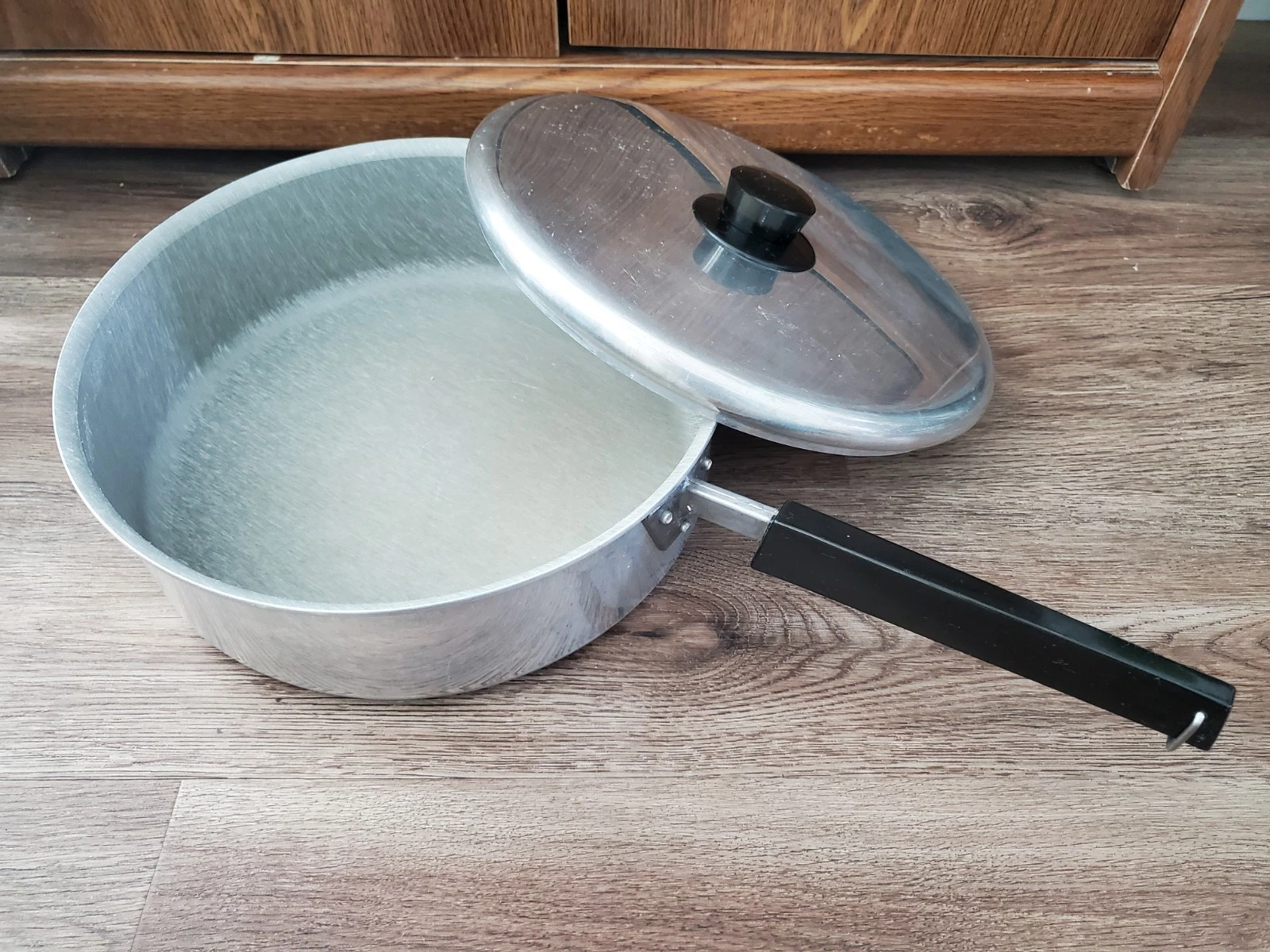 Vintage T-Fal 10” Non-Stick Deep Aluminum Frying Pan Made in France For USA