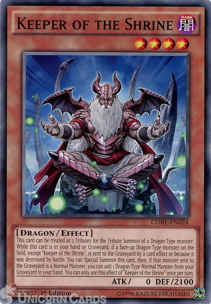 CORE-EN024 Keeper of the Shrine Common 1st Edition Mint Yu-Gi-Oh! Card