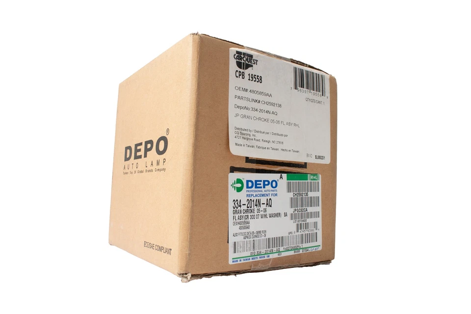 Depo Maxzone Fog Lamp Assembly Fit 2005-09 Dodge Dakota 07-10 Chrysler 300 19558 Foto 3 de 4