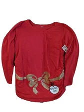 Maternity TShirt Long Sleeve Women's L/XL Koala Kik Christmas Santa Baby holiday