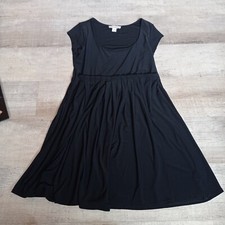 White House Black Market Dress M Black Cocktail Party Scoop Neck