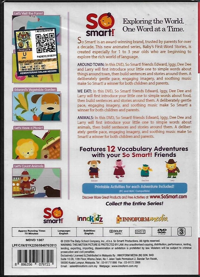 So Smart Baby's First Word Stories Around Town We Eat DVD For 12 Months Up - Image 2 of 4