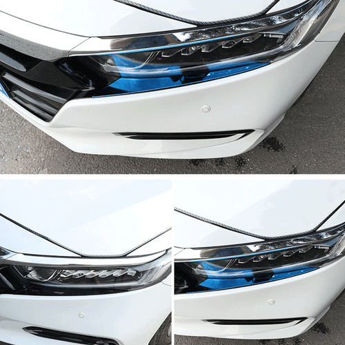 For Honda Accord 10th 2018-2022 Blue Titanium Front Headlight Lamp Eyebrow Trim - Bild 9 von 9