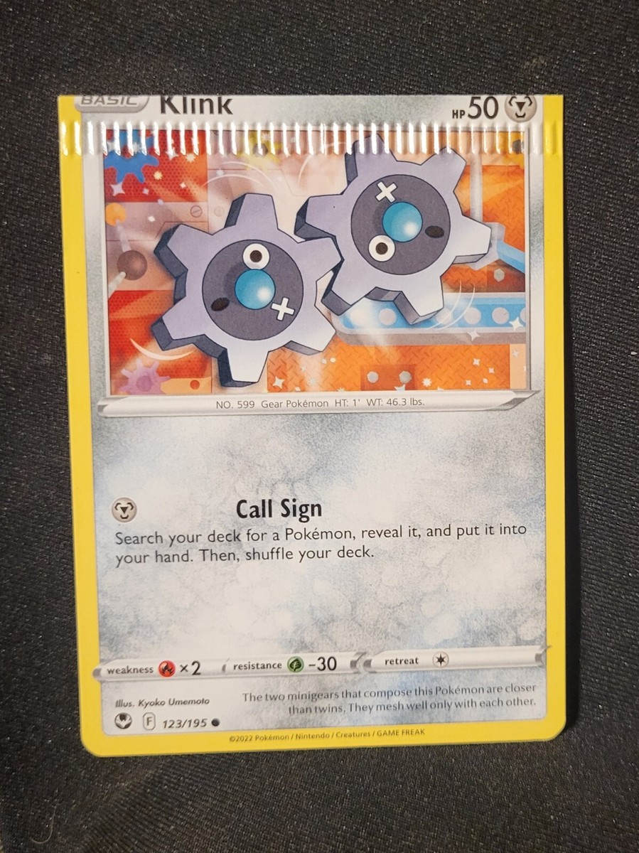 Miscut ERROR CRIMPED Klink 123/195 Non Holo Common Silver Tempest