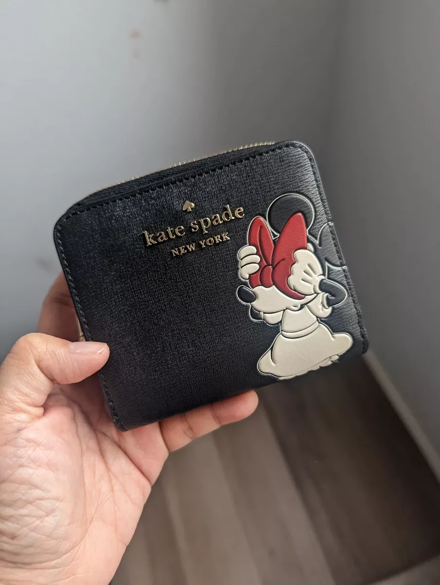  Kate Spade New York Disney X Minnie Mouse Zip Around Wallet :  Clothing, Shoes & Jewelry