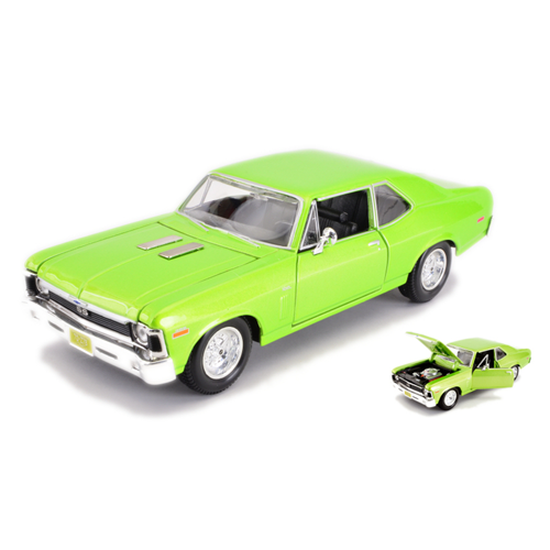Chevrolet Nova SS Coupé 1970 – Bleu Métallisé – 1/18 Maisto Auto Stradali – NEUF